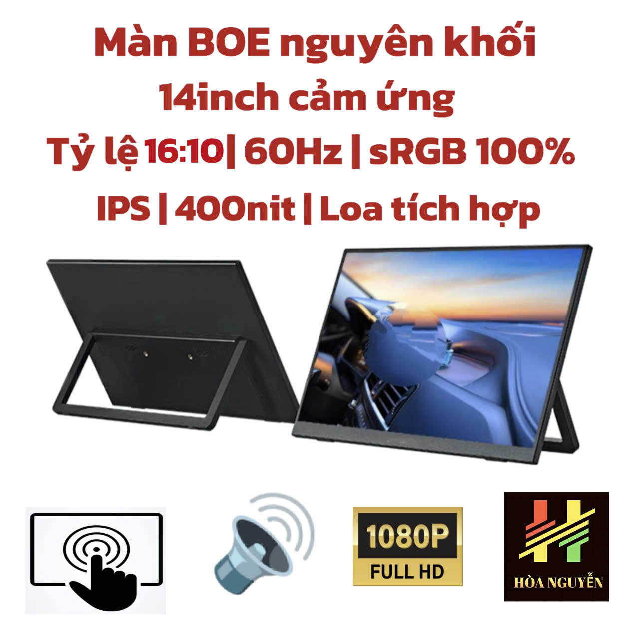 Màn 14inch FHD cảm ứng nhám
